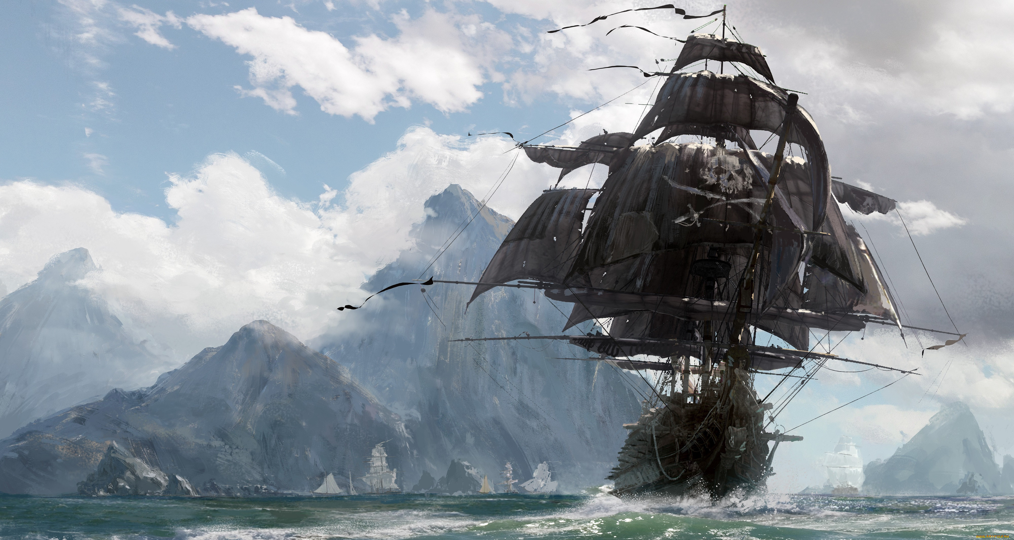  , skull and bones, skull, game, pirate, ship, evil, and, bones, kaizoku, island, blade, sword, ken